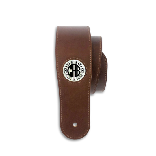 CREATE YOUR OWN PEARL MONOGRAM| Leather Guitar Strap