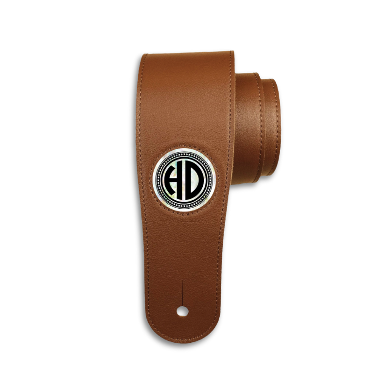 CREATE YOUR OWN PEARL MONOGRAM| Leather Guitar Strap