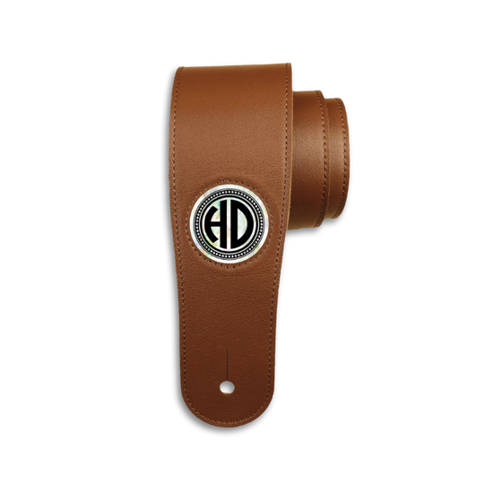 CREATE YOUR OWN PEARL MONOGRAM| Leather Guitar Strap