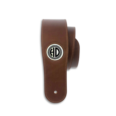 Pearl Monogram | Leather Guitar Strap