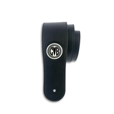 Pearl Monogram | Leather Guitar Strap