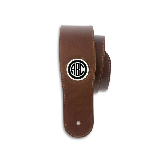 CREATE YOUR OWN PEARL MONOGRAM| Leather Guitar Strap