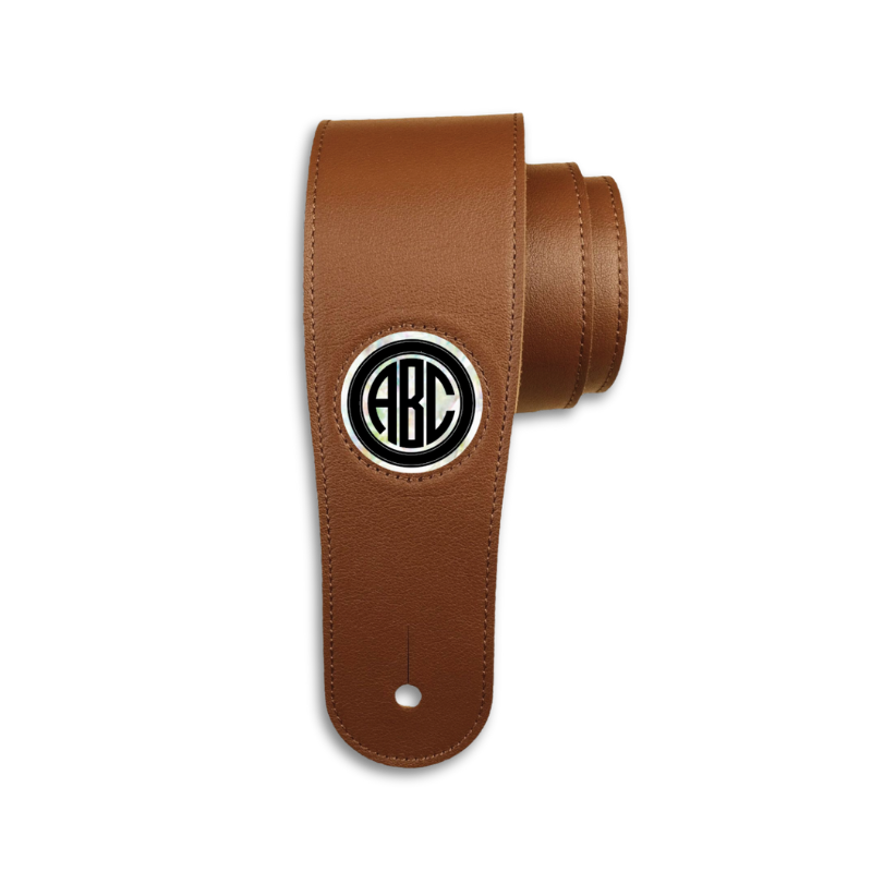 CREATE YOUR OWN PEARL MONOGRAM| Leather Guitar Strap