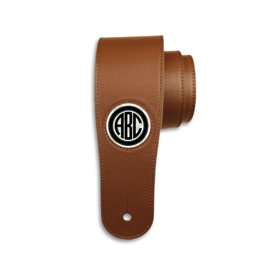 CREATE YOUR OWN PEARL MONOGRAM| Leather Guitar Strap