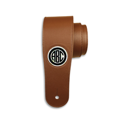 Pearl Monogram | Leather Guitar Strap