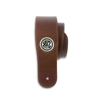Pearl Monogram | Leather Guitar Strap