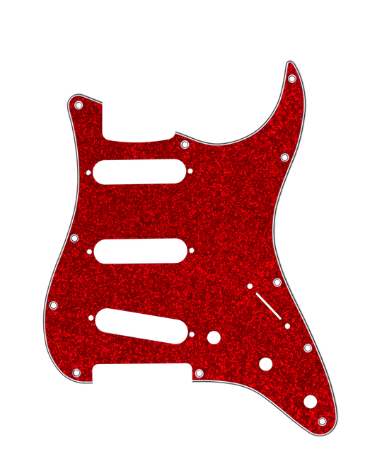 Red Sparkle | Stratocaster Pickguard