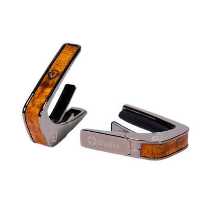 Guild AAA Curly Hawaiian Koa & Engraved G-Shield | Officially Licensed Capo