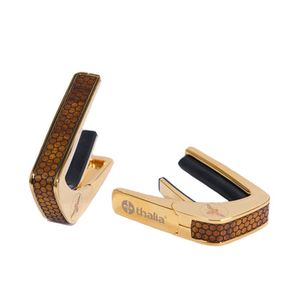 AAA Curly Hawaiian Koa Save The Bees Honeycomb | Premium Capo