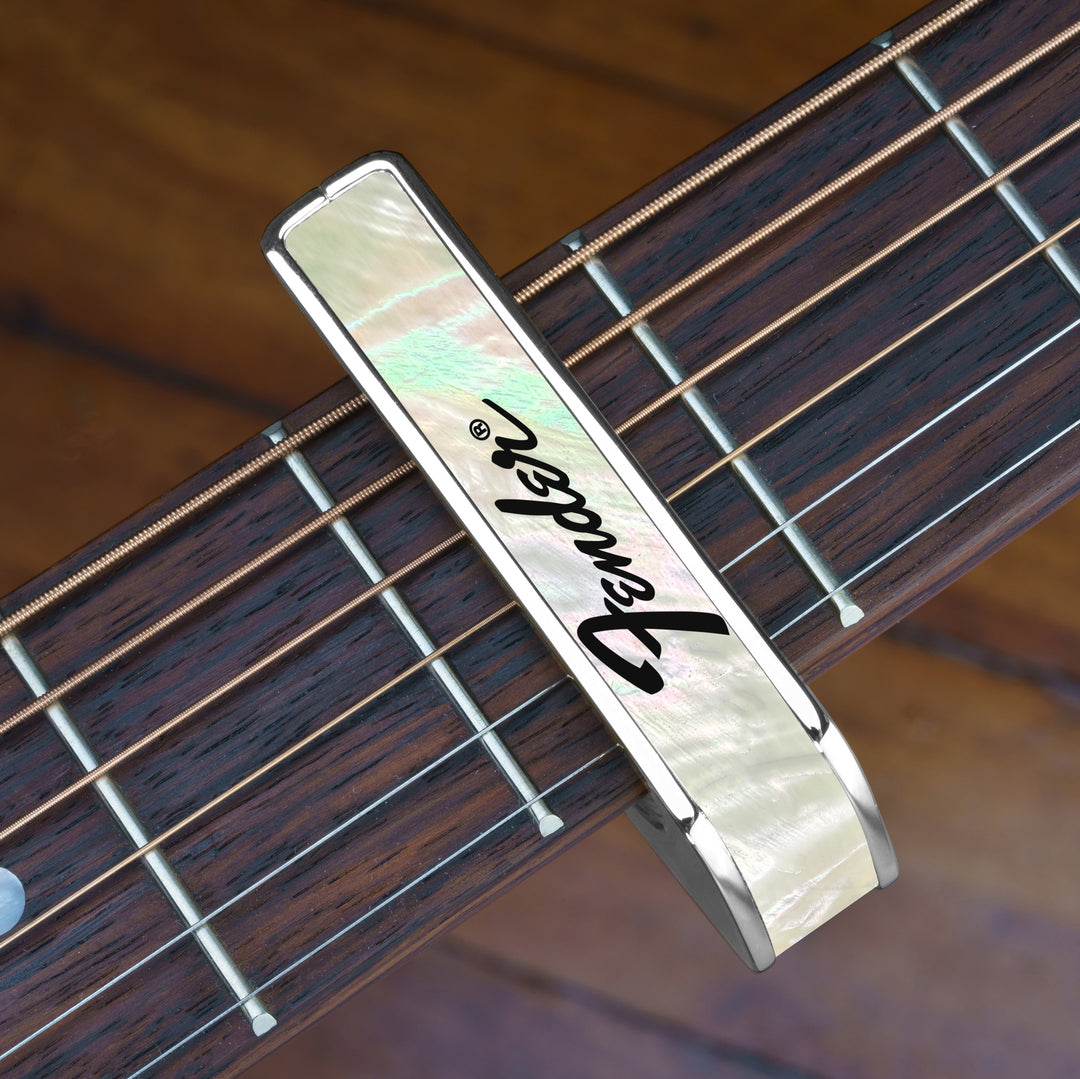 Fender Mother of Pearl with Black Perine Logo | Officially Licensed Capo