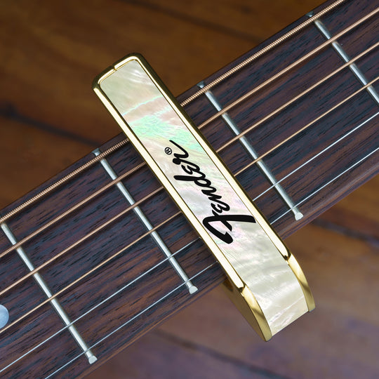 Fender Mother of Pearl with Black Perine Logo | Officially Licensed Capo