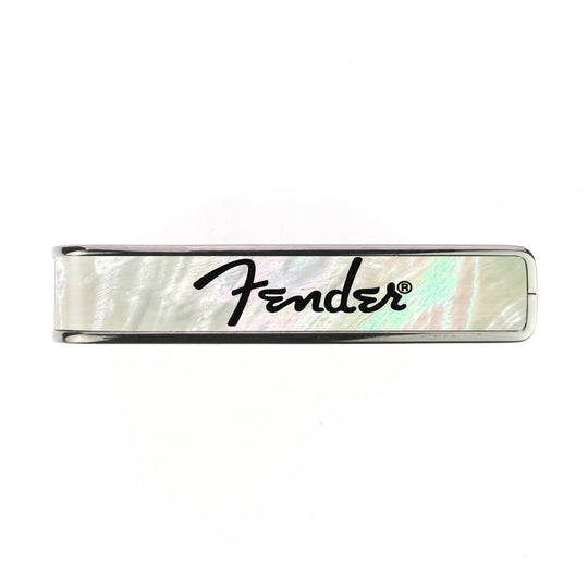 Fender Mother of Pearl with Black Spaghetti Logo | Officially Licensed Capo