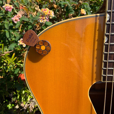 "Save The Bees" AAA Curly Koa | Pick Puck Mini