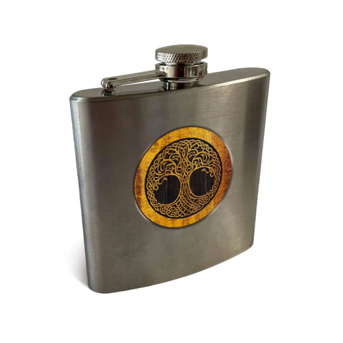 Tree of Life Whiskey Flask