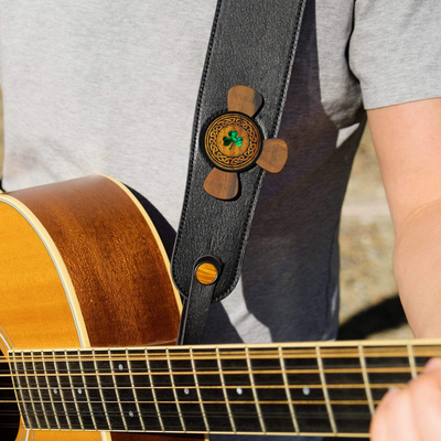 Celtic Knot & Shamrock | Pick Puck Integrated Leather Strap