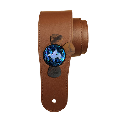 Dove + Blue Abalone | Pick Puck Integrated Leather Strap