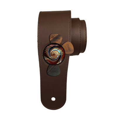 Crimson Fractal | Pick Puck Integrated Leather Strap