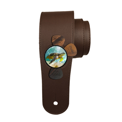 Hawaiian Sea Turtle "Honu" | Pick Puck Integrated Leather Strap