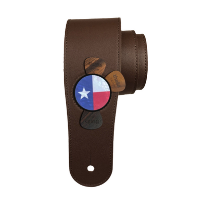 Texas Lone Star | Pick Puck Integrated Leather Strap