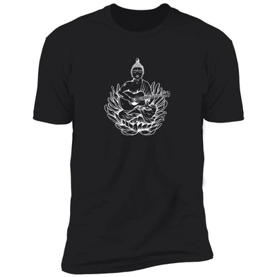 CustomCat T-Shirts Buddha Plays OM Guitar | Premium T-Shirt Black / X-Small