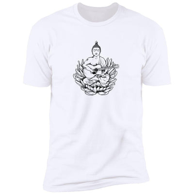 CustomCat T-Shirts Buddha Plays OM Guitar | Premium T-Shirt White / X-Small