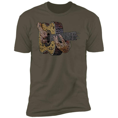 CustomCat T-Shirts Fingerstyle Guitar Gods Tribute | Premium T-Shirt Military Green / X-Small