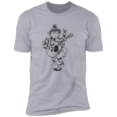 CustomCat T-Shirts Ganesh Plays 000 Guitar | Premium T-Shirt Heather Grey / S