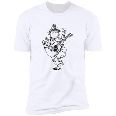 CustomCat T-Shirts Ganesh Plays 000 Guitar | Premium T-Shirt White / X-Small