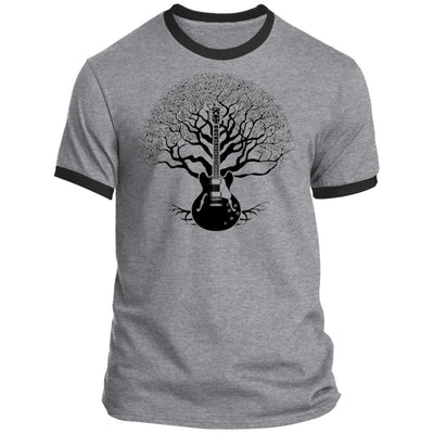 CustomCat T-Shirts Gibson ES-335 Tree of Life | Premium T-Shirt Athletic Heather-Jet Black / S