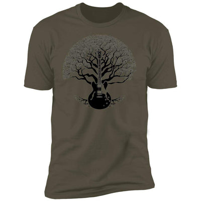 CustomCat T-Shirts Gibson ES-335 Tree of Life | Premium T-Shirt Military Green / X-Small
