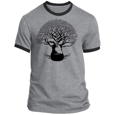 CustomCat T-Shirts Gibson Hummingbird Tree of Life | Premium T-Shirt Athletic Heather-Jet Black / S