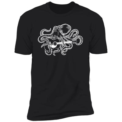 CustomCat T-Shirts Octopus Plays OM Guitar | Premium T-Shirt Black / X-Small