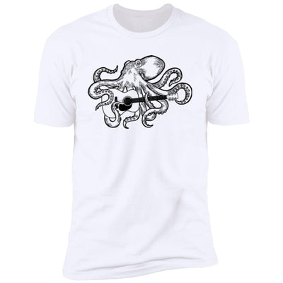 CustomCat T-Shirts Octopus Plays OM Guitar | Premium T-Shirt White / X-Small