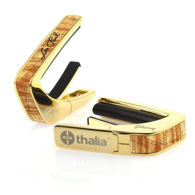 GibsonbyThalia Capo Gibson Les Paul Engraving | Capo 24K Gold / Treble (attach capo from bottom of neck)
