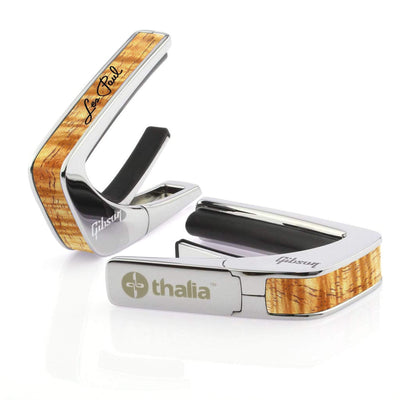 GibsonbyThalia Capo Gibson Les Paul Engraving | Capo Chrome / Treble (attach capo from bottom of neck)