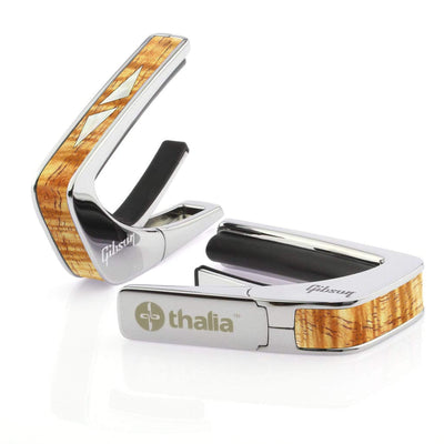 GibsonbyThalia Capo Gibson Split Diamond | Capo Chrome / Hawaiian Koa