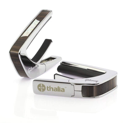 GibsonbyThalia Capo Gibson Trapezoid | Capo Chrome / Indian Rosewood / Treble (attach capo from bottom of neck)