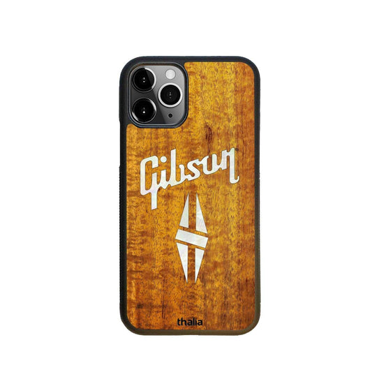 GibsonbyThalia Phone Case Gibson Pearl Diamond Logo | iPhone Case AAA Curly Koa / iPhone 11 Pro