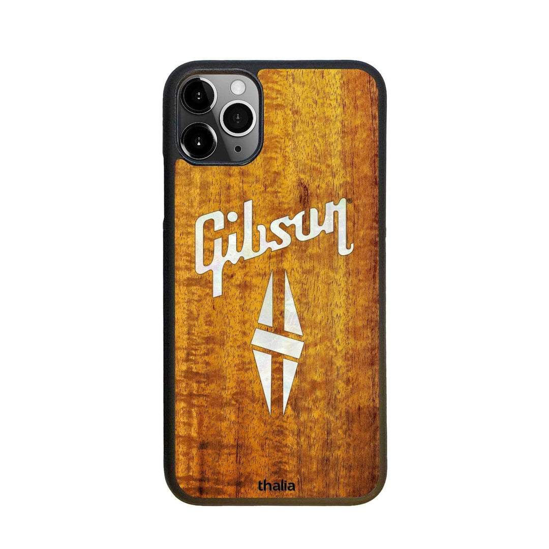 GibsonbyThalia Phone Case Gibson Pearl Diamond Logo | iPhone Case AAA Curly Koa / iPhone 11 Pro Max