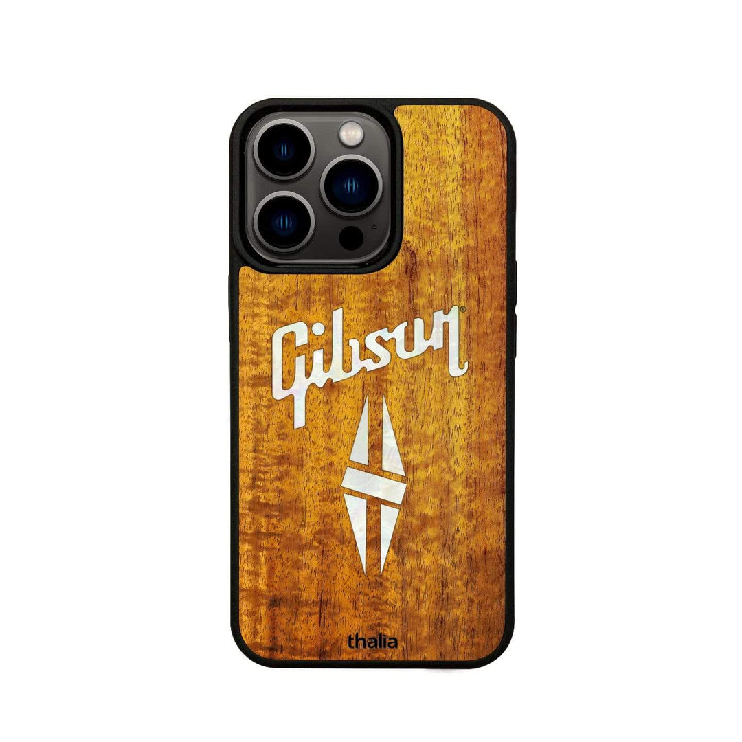 GibsonbyThalia Phone Case Gibson Pearl Diamond Logo | iPhone Case AAA Curly Koa / iPhone 13 Pro