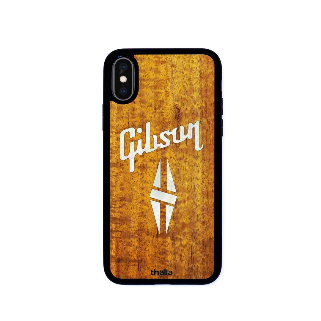 GibsonbyThalia Phone Case Gibson Pearl Diamond Logo | iPhone Case AAA Curly Koa / iPhone X/XS