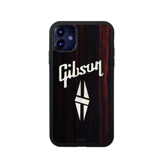GibsonbyThalia Phone Case Gibson Pearl Diamond Logo | iPhone Case Black Ebony / iPhone 11