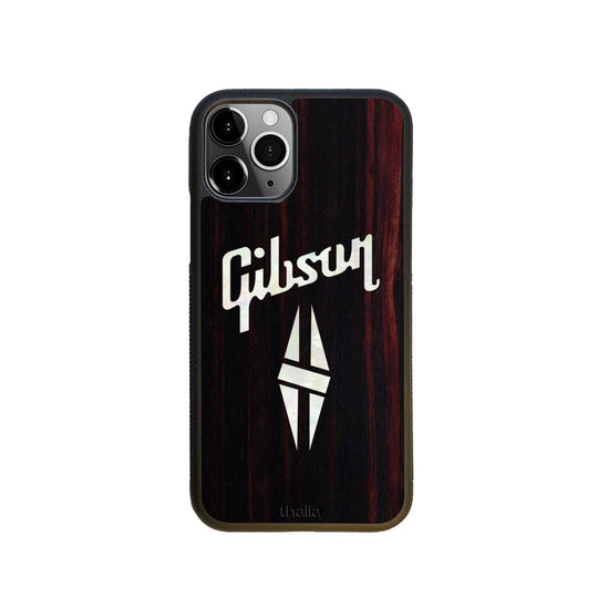 GibsonbyThalia Phone Case Gibson Pearl Diamond Logo | iPhone Case Black Ebony / iPhone 11 Pro