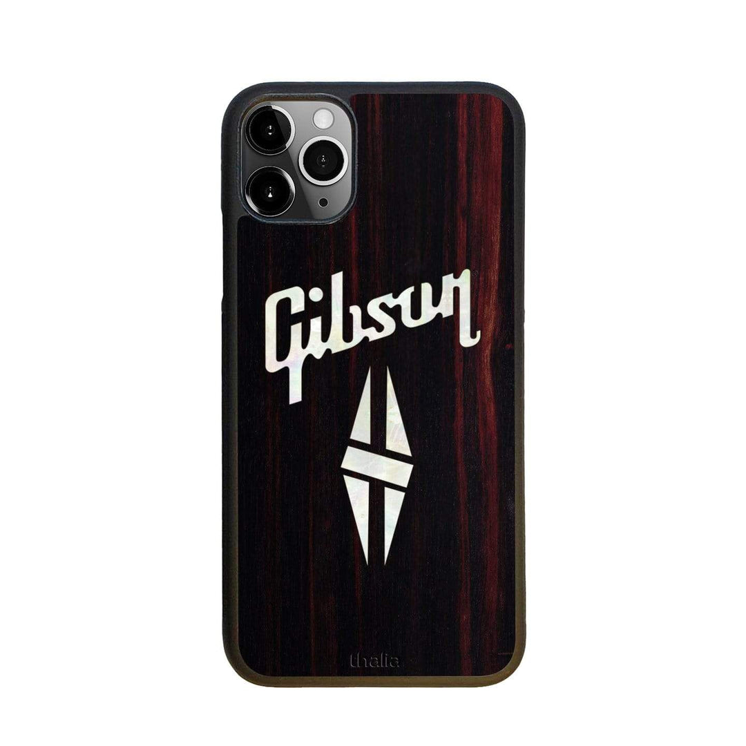 GibsonbyThalia Phone Case Gibson Pearl Diamond Logo | iPhone Case Black Ebony / iPhone 11 Pro Max