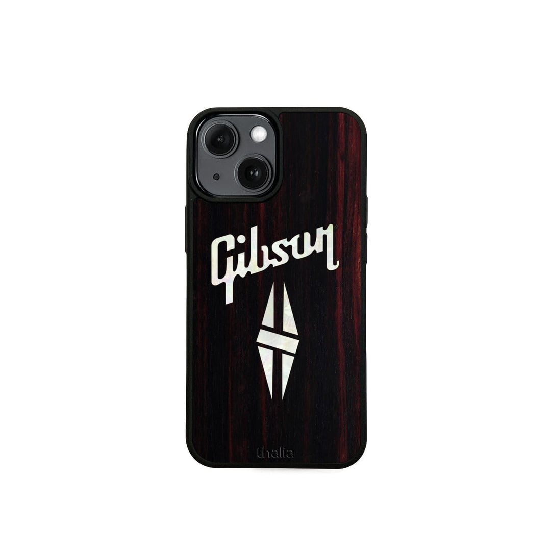 GibsonbyThalia Phone Case Gibson Pearl Diamond Logo | iPhone Case Black Ebony / iPhone 12 Mini