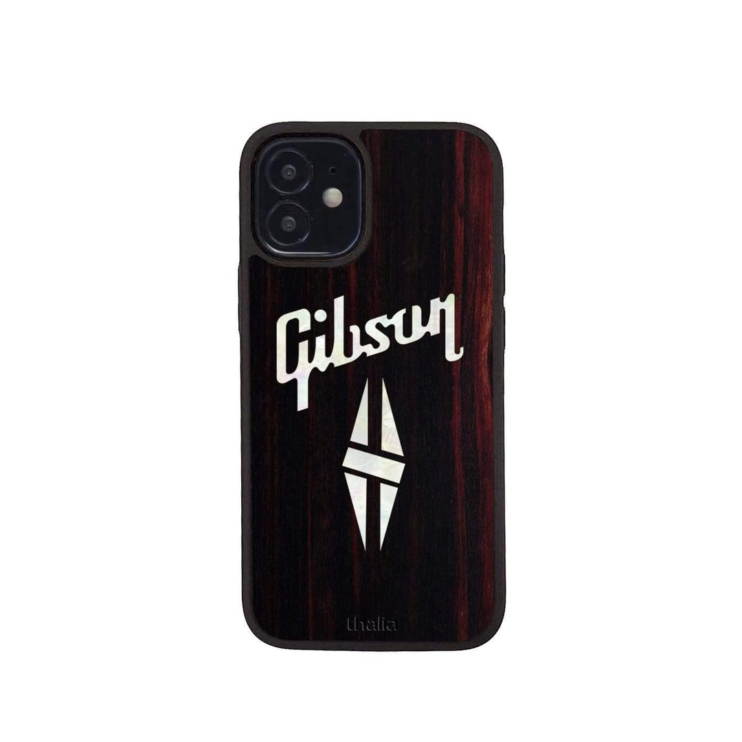 GibsonbyThalia Phone Case Gibson Pearl Diamond Logo | iPhone Case Black Ebony / iPhone 12 mini