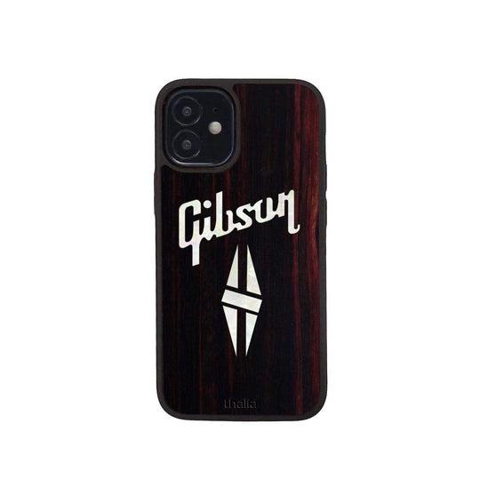 GibsonbyThalia Phone Case Gibson Pearl Diamond Logo | iPhone Case Black Ebony / iPhone 12 mini