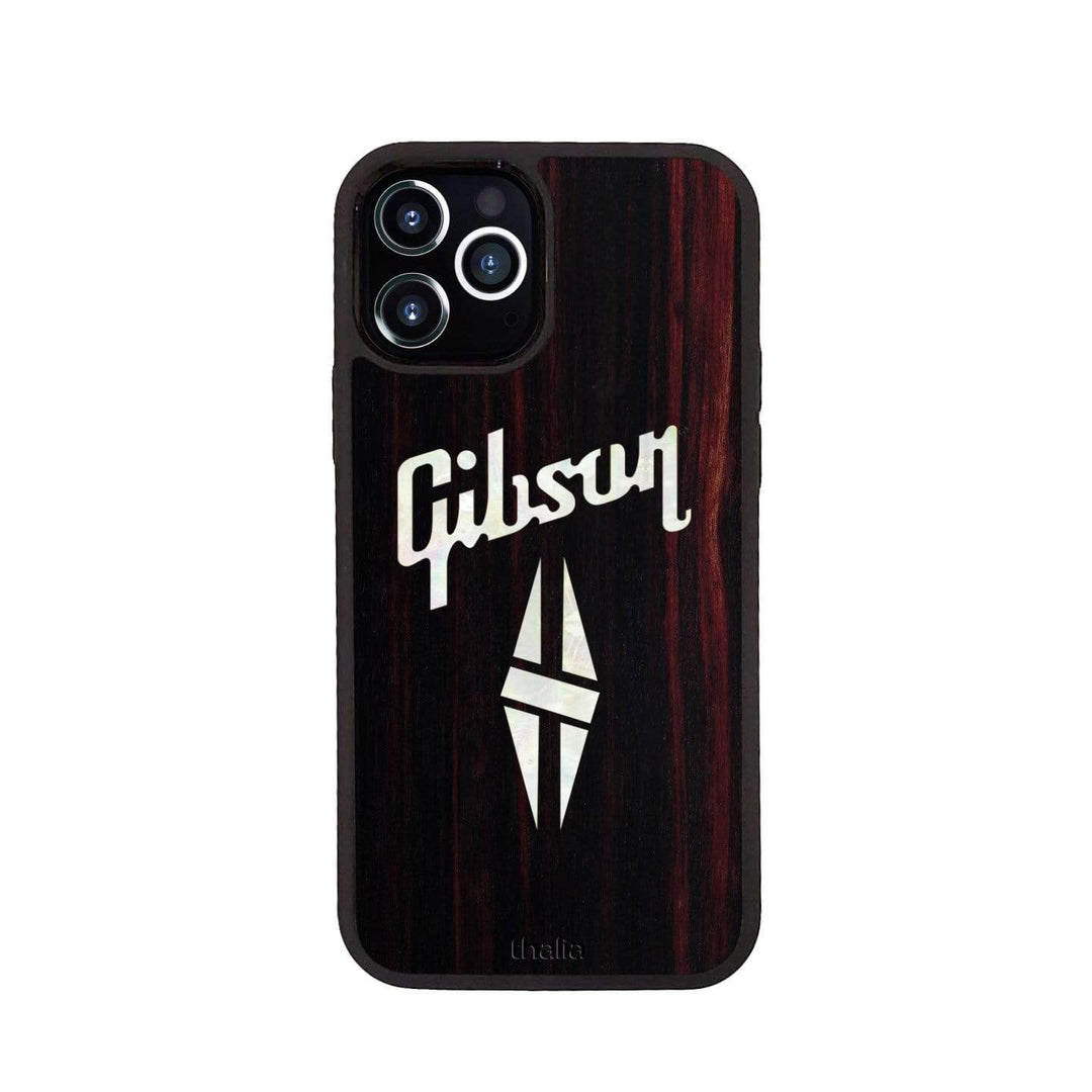 GibsonbyThalia Phone Case Gibson Pearl Diamond Logo | iPhone Case Black Ebony / iPhone 12 / Pro