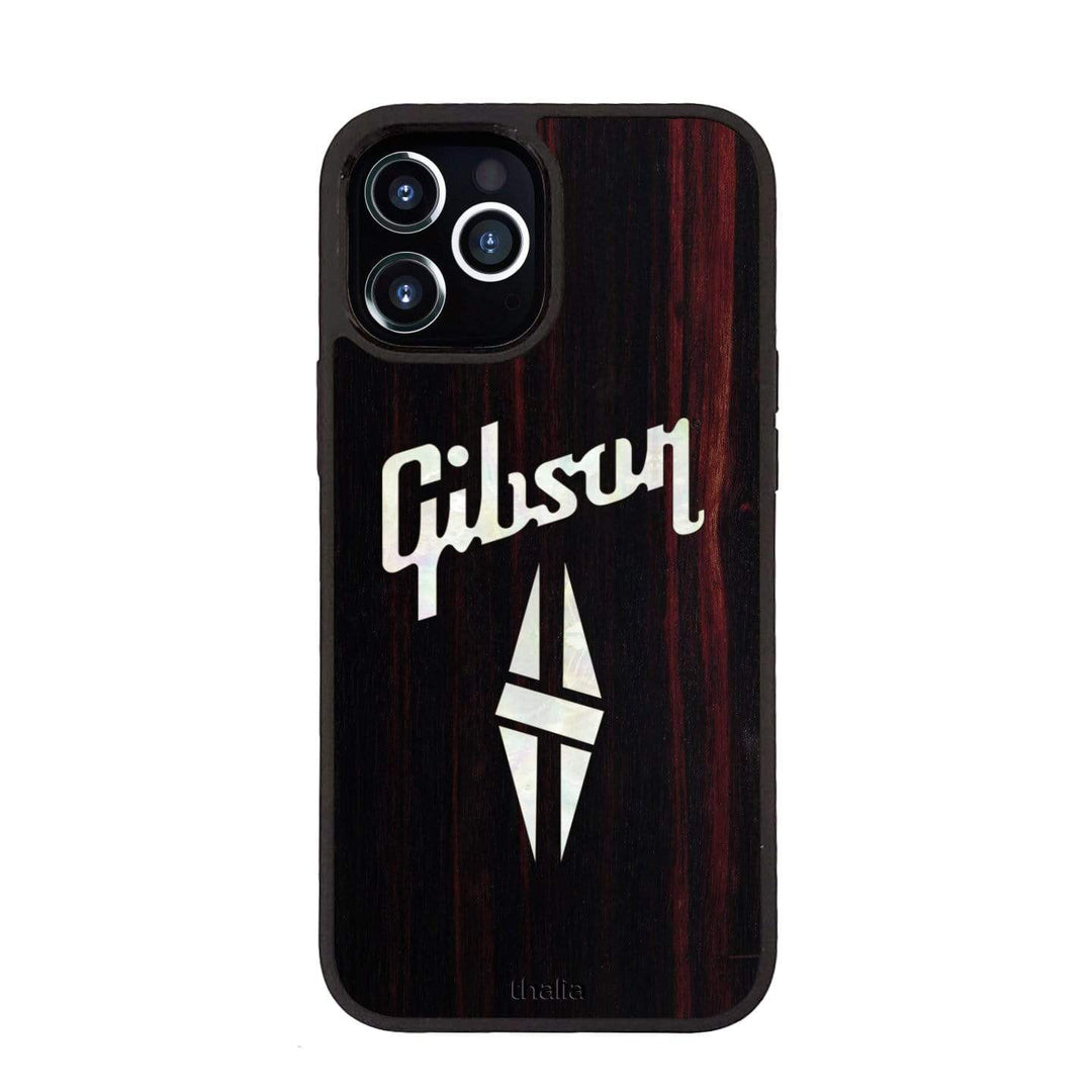 GibsonbyThalia Phone Case Gibson Pearl Diamond Logo | iPhone Case Black Ebony / iPhone 12 Pro Max