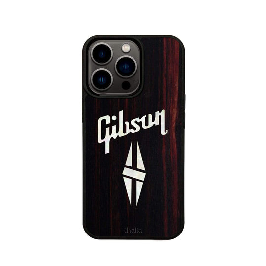 GibsonbyThalia Phone Case Gibson Pearl Diamond Logo | iPhone Case Black Ebony / iPhone 13 Pro